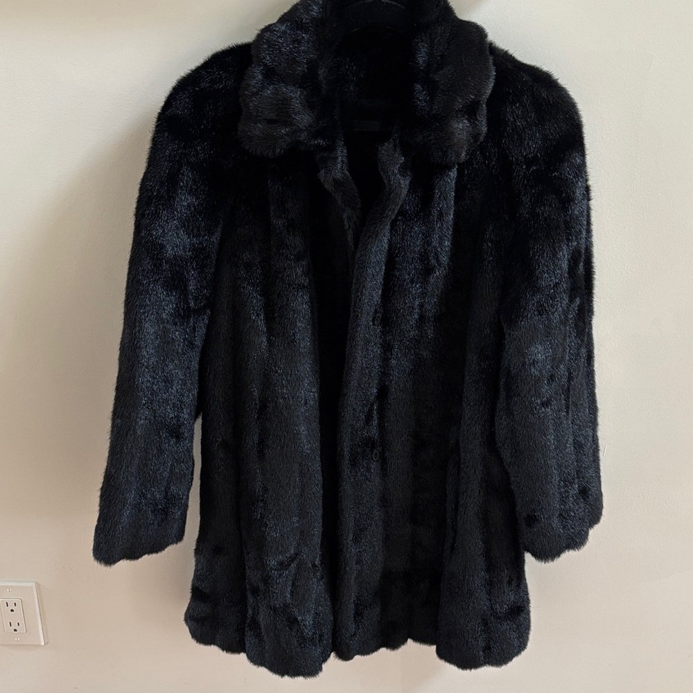 New without Tags - Gallery Black Faux Fur Jacket